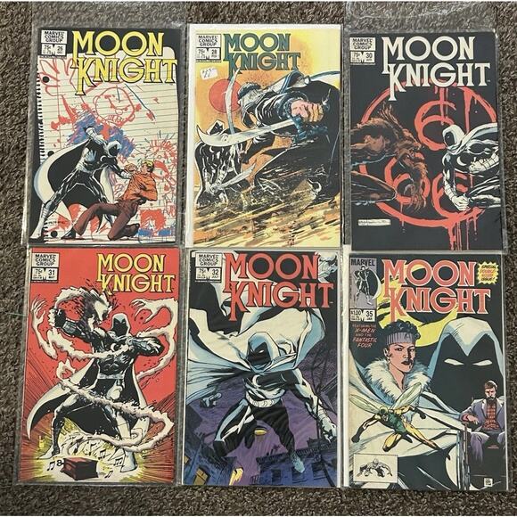 Moon Knight 1st Series #26, 28, 30, 31, 32, 35 (1983 Marvel) Lot of 6 - 2 KEYS - Picture 1 of 7